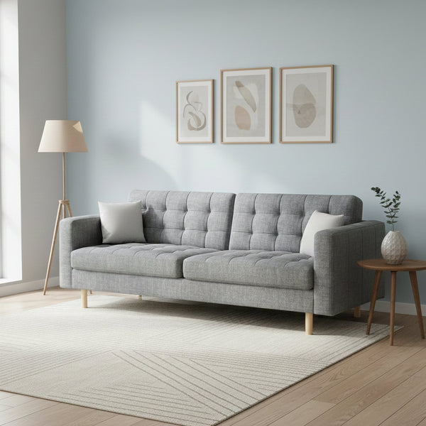 Sofa ALISHA 3-Sitzer grau