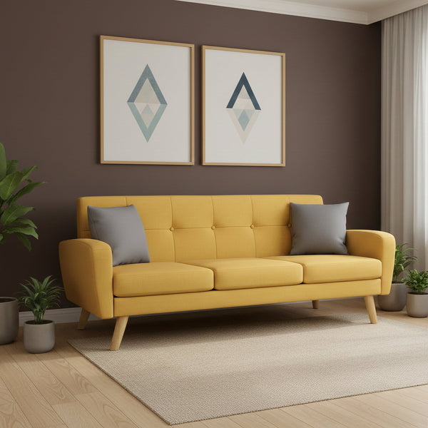 Sofa ALLY 3-Sitzer gelb