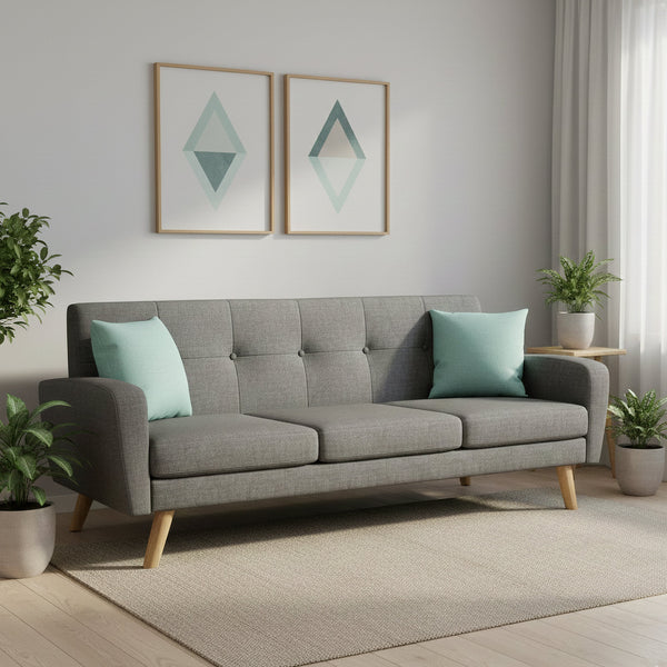 Sofa ALLY 3-Sitzer grau