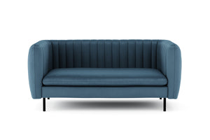 Sofa Samt ASHLEY 2-Sitzer blau