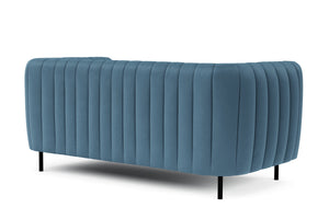 Sofa Samt ASHLEY 2-Sitzer blau