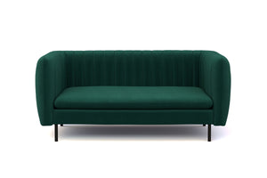 Sofa Samt ASHLEY 2-Sitzer dunkelgrün