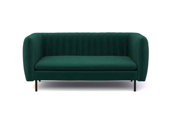 Sofa Samt ASHLEY 2-Sitzer dunkelgrün