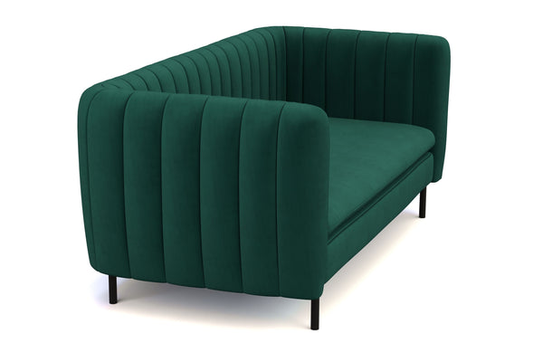 Sofa Samt ASHLEY 2-Sitzer dunkelgrün
