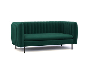 Sofa Samt ASHLEY 2-Sitzer dunkelgrün