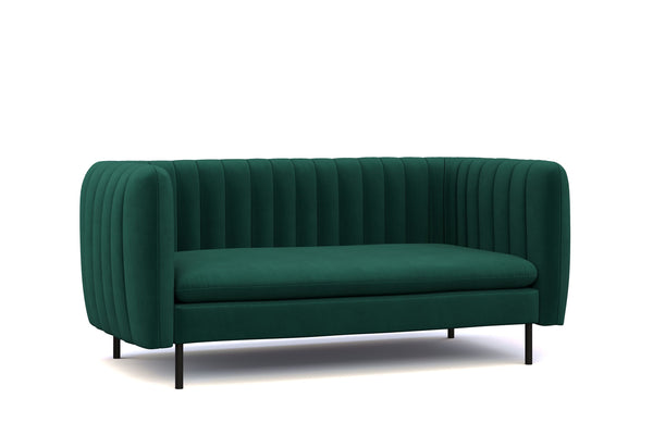 Sofa Samt ASHLEY 2-Sitzer dunkelgrün