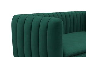 Sofa Samt ASHLEY 2-Sitzer dunkelgrün