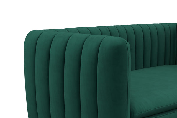 Sofa Samt ASHLEY 2-Sitzer dunkelgrün