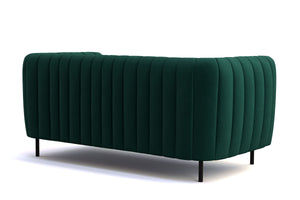 Sofa Samt ASHLEY 2-Sitzer dunkelgrün