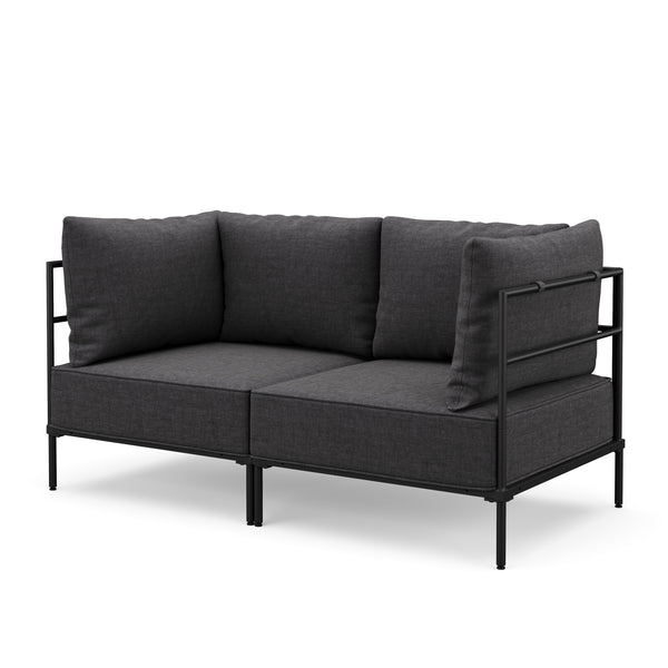 Sofa ETHAN 2-Sitzer anthrazit
