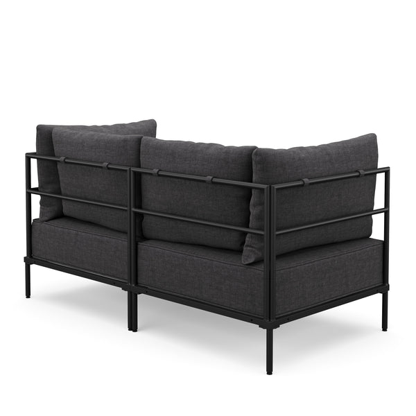 Sofa ETHAN 2-Sitzer anthrazit