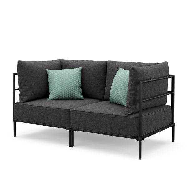 Sofa ETHAN 2-Sitzer anthrazit