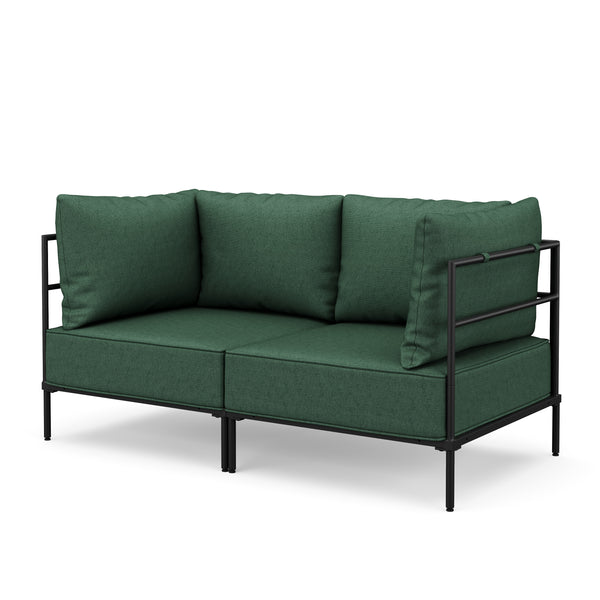 Sofa ETHAN 2-Sitzer dunkelgrün