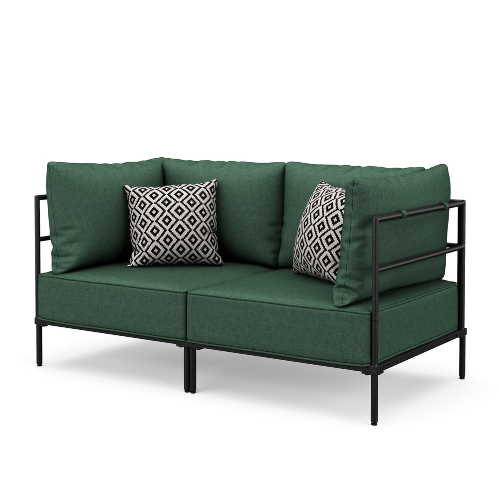 Sofa ETHAN 2-Sitzer dunkelgrün