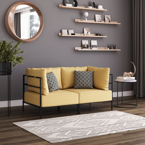Sofa ETHAN 2-Sitzer gelb