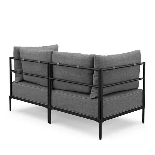 Sofa ETHAN 2-Sitzer hellgrau
