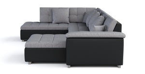 Sofa ARIA rechts schwarz grau