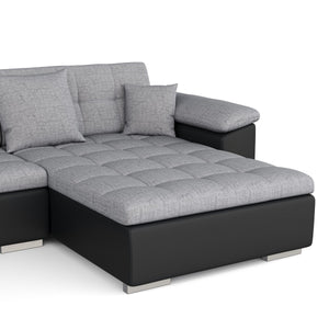 Sofa ARIA rechts schwarz grau