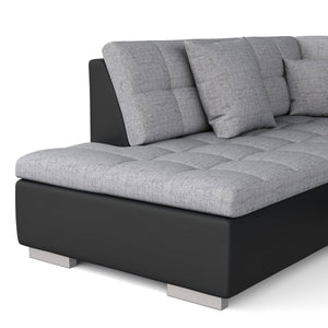 Sofa ARIA rechts schwarz grau