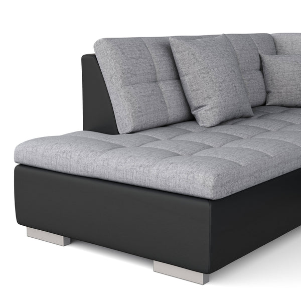 Sofa ARIA rechts schwarz grau