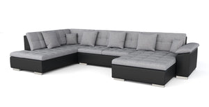 Sofa ARIA rechts schwarz grau