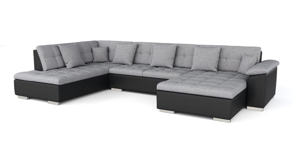 Sofa ARIA rechts schwarz grau