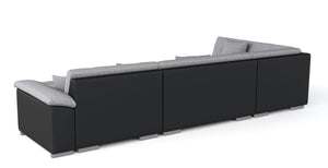 Sofa ARIA rechts schwarz grau