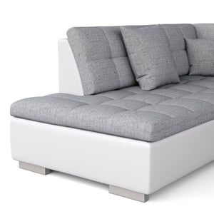 Ecksofa """"ARIA"""", weiss/grau, rechts