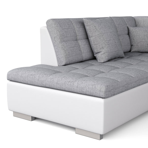 Ecksofa """"ARIA"""", weiss/grau, rechts