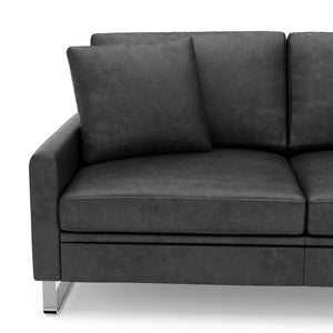 Sofa Leder GIAN 2-Sitzer anthrazit
