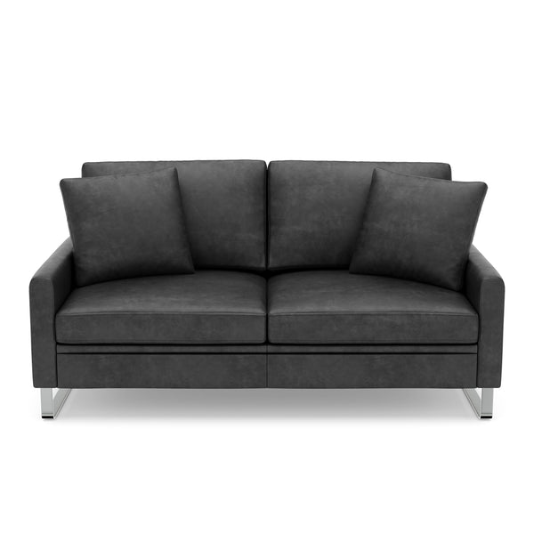 Sofa Leder GIAN 2-Sitzer anthrazit