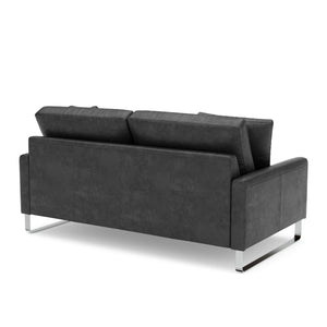 Sofa Leder GIAN 2-Sitzer anthrazit