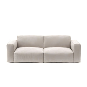 Sofa Cord GINNY 3-Sitzer Creme