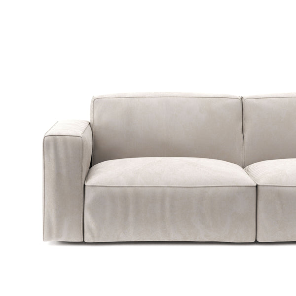 Sofa Cord GINNY 3-Sitzer Creme