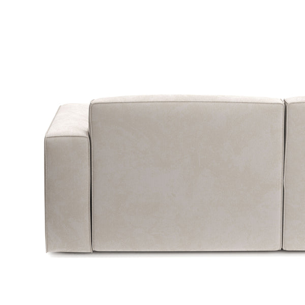 Sofa Cord GINNY 3-Sitzer Creme