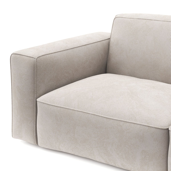 Sofa Cord GINNY 3-Sitzer Creme