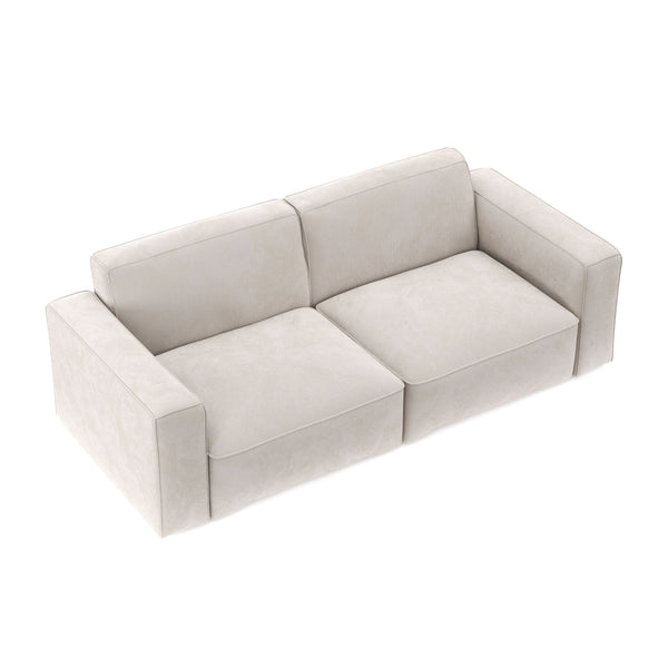 Sofa Cord GINNY 3-Sitzer Creme