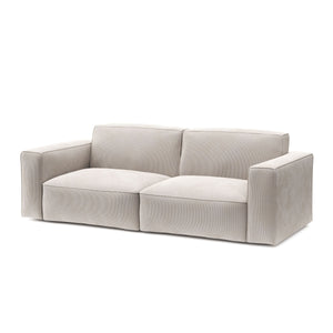 Sofa Cord GINNY 3-Sitzer Creme