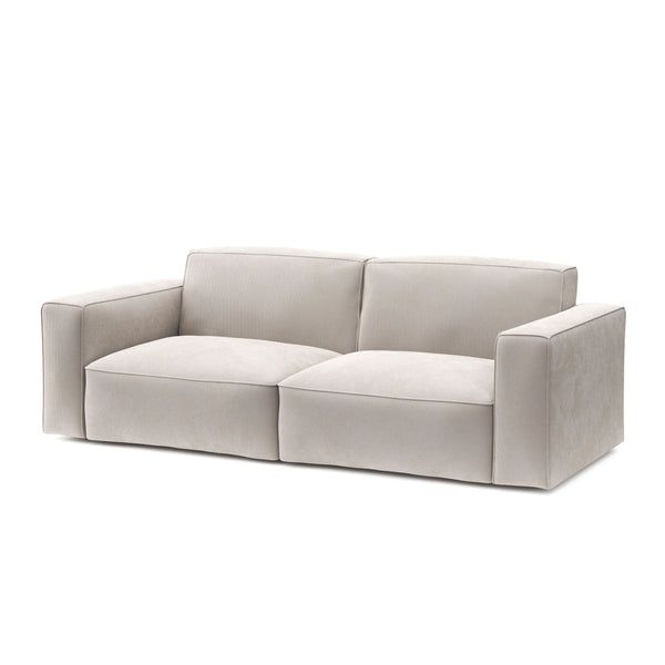 Sofa Cord GINNY 3-Sitzer Creme
