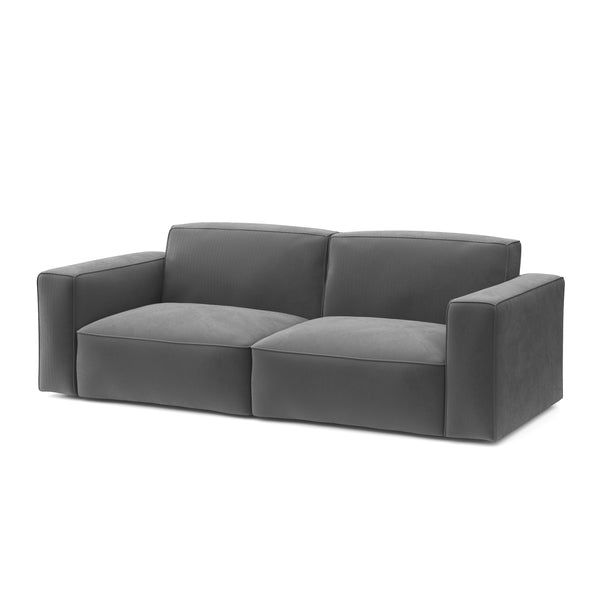 Sofa Cord GINNY 3-Sitzer anthrazit
