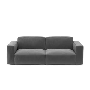 Sofa Cord GINNY 3-Sitzer anthrazit
