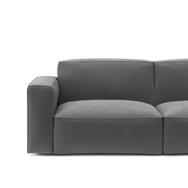 Sofa Cord GINNY 3-Sitzer anthrazit