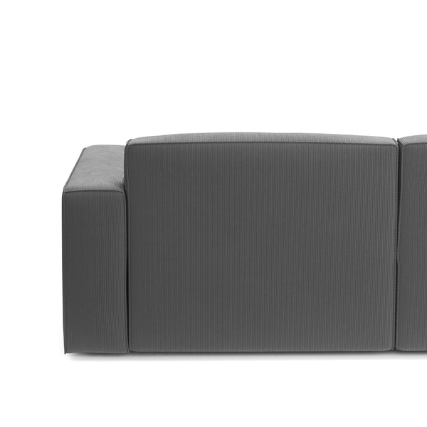 Sofa Cord GINNY 3-Sitzer anthrazit