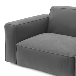 Sofa Cord GINNY 3-Sitzer anthrazit