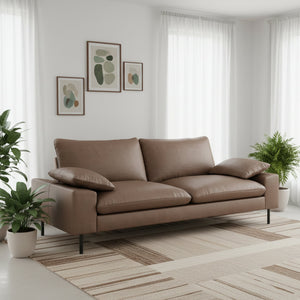 Sofa ADELE Kunstleder braun
