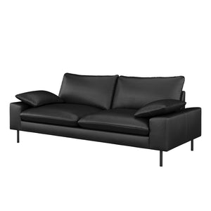 Sofa ADELE Kunstleder schwarz