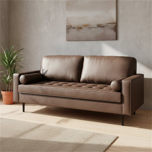 Sofa Leder OLIVER braun