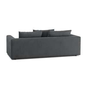 Sofa Samt ABBY 2-Sitzer anthrazit