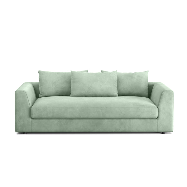 Sofa Samt ABBY 2-Sitzer hellgrün
