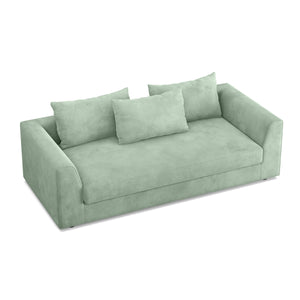 Sofa Samt ABBY 2-Sitzer hellgrün